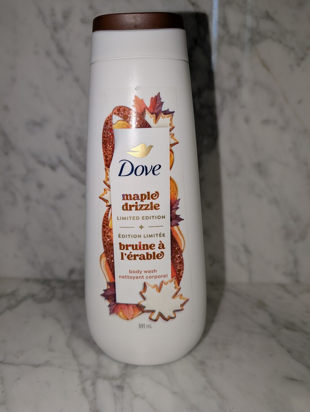 🆕 Dove Maple Drizzle Limited Edition Body Wash - White & Brown Full Size 591 mL